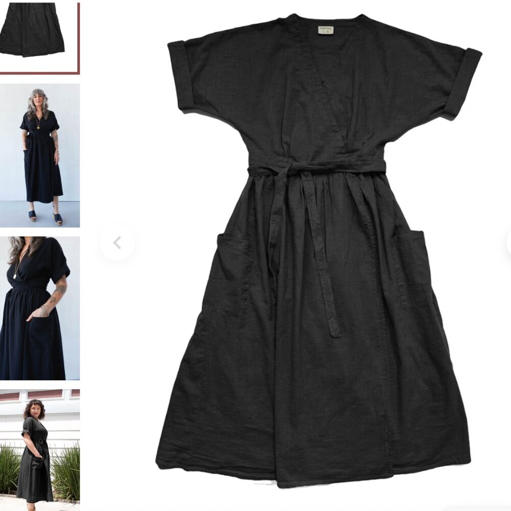 Curator SF Ansilee Wrap Dress, SF, Black